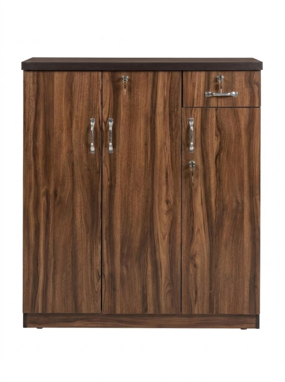 Natural Wood Finish 2-Door Utility Cabinet