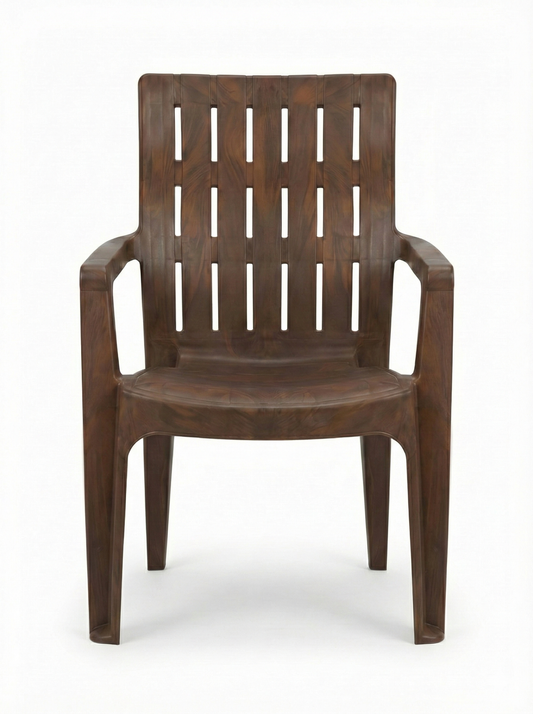 Heavy Duty Brown Plastic Armchair