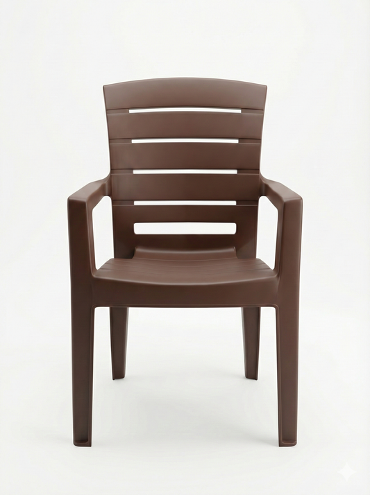 Matte Finish High-Back Plastic Chair