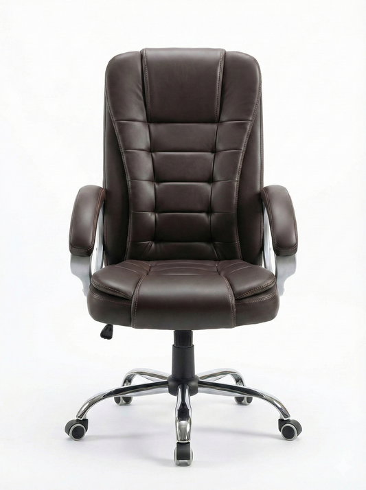 Executive Leatherette Boss Chair (Brown)