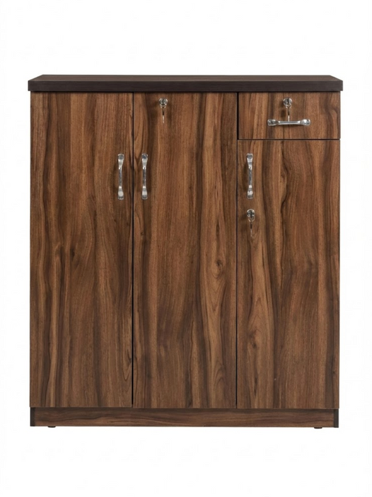 Natural Wood Finish 2-Door Utility Cabinet
